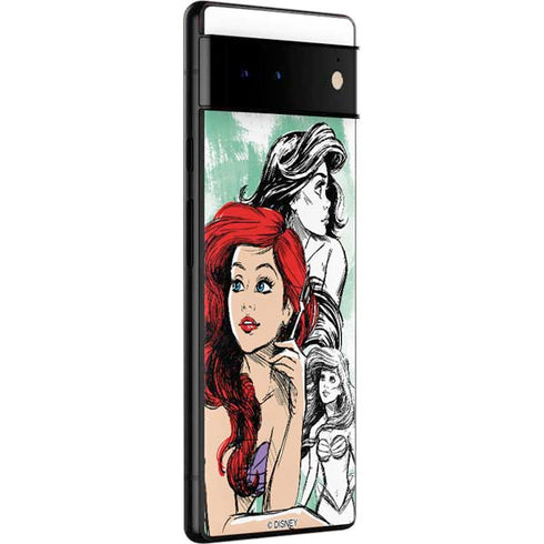 Disney Princess Ariel Sketch Art Google Pixel 6 Pro Skin